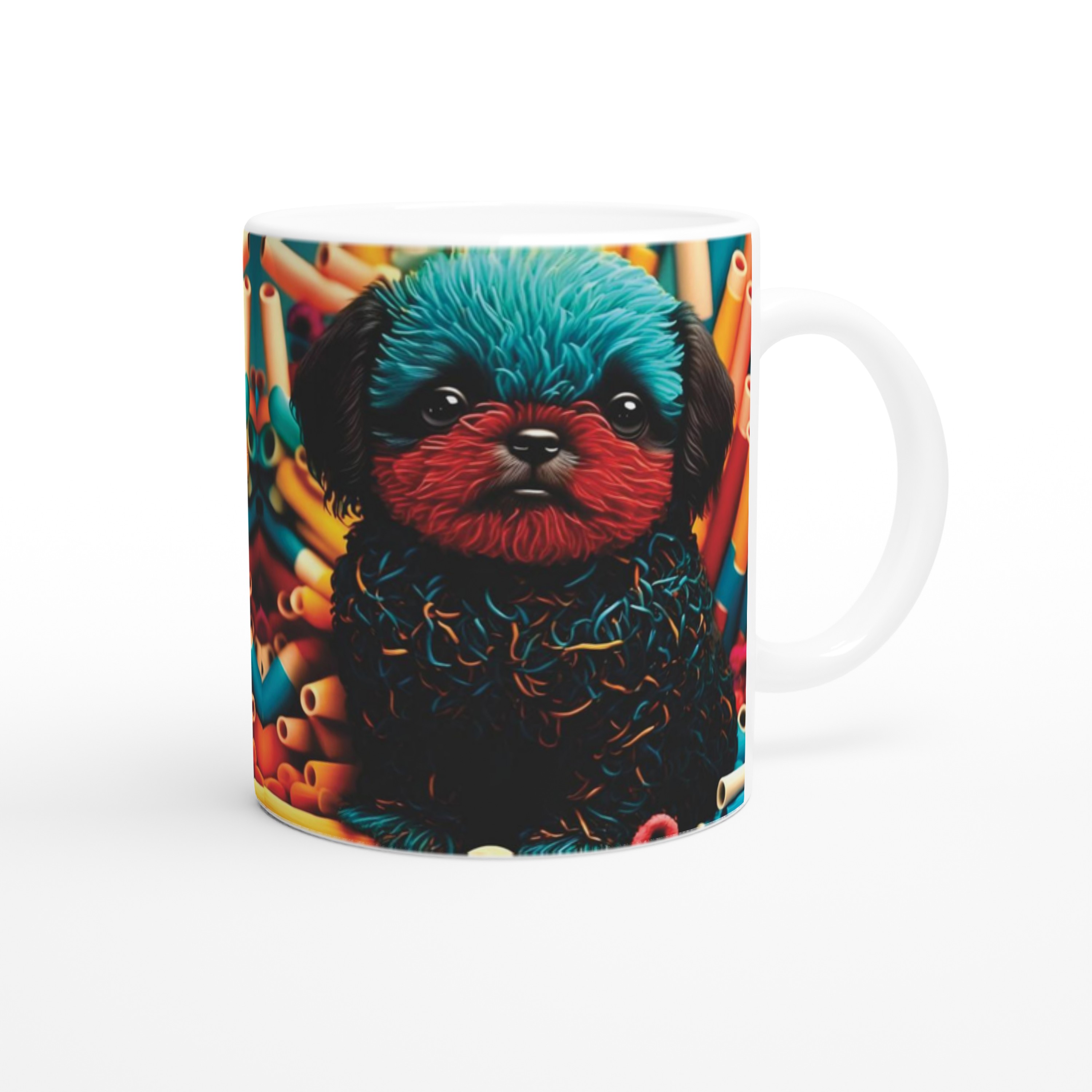 Neon%20Renkli%20Sevimli%20Köpek%20Kupa%20Bardak