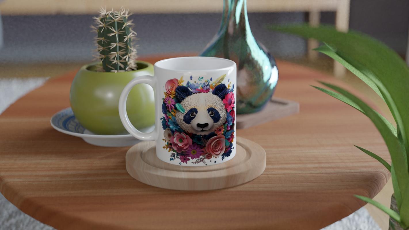 Çiçek%20Taçlı%20Panda%20Baskılı%20Kupa%20Bardak