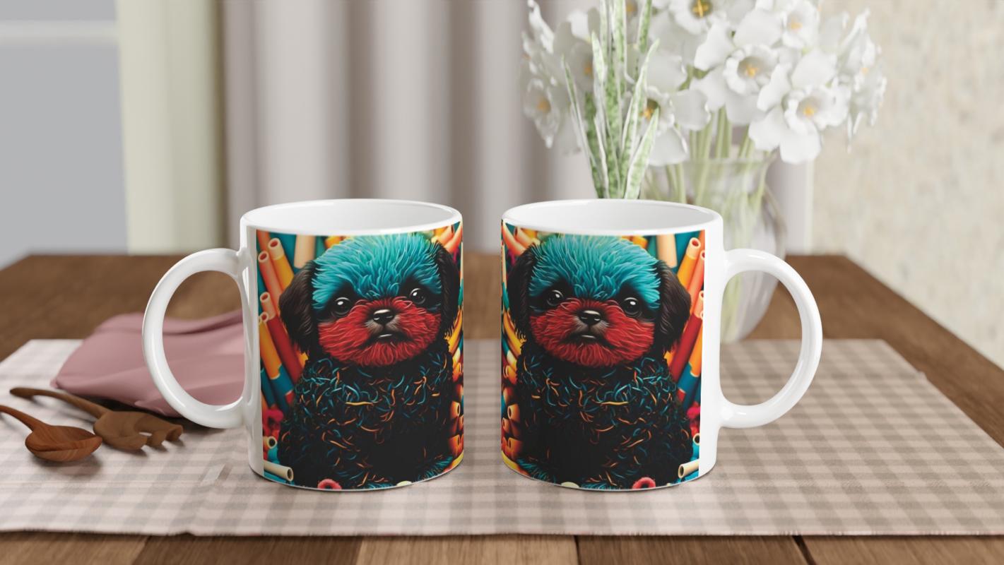 Neon%20Renkli%20Sevimli%20Köpek%20Kupa%20Bardak