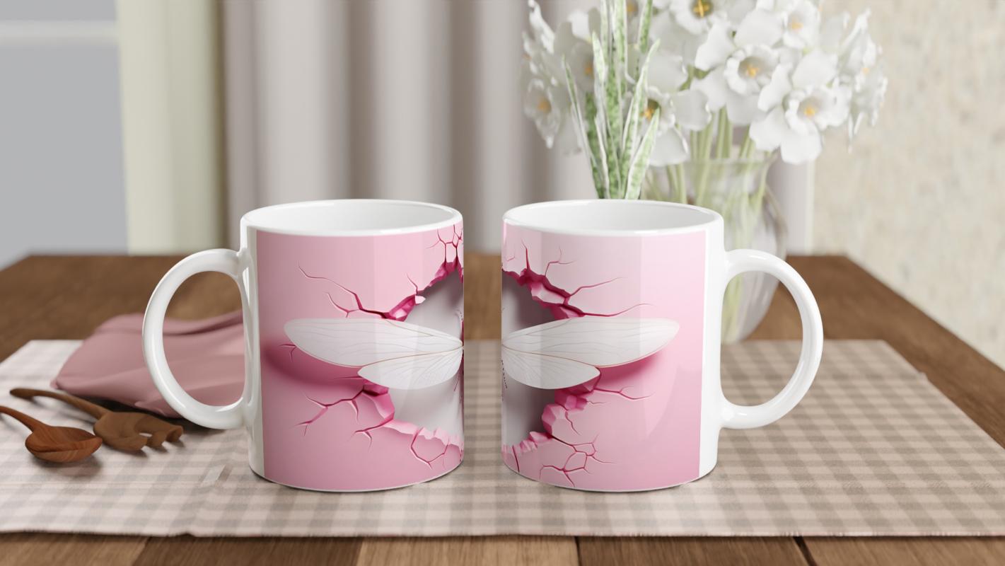 Pembe%20Çatlak%20Duvar%20Efektli%20Yusufçuk%20Temalı%20Baskılı%20Kupa%20Bardak
