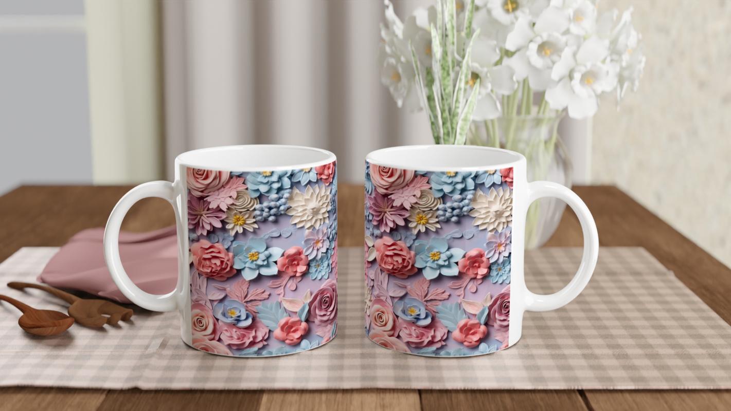Pastel%20Düş%20Bahçesi%20Çiçek%20Desenli%20Kupa%20Bardak