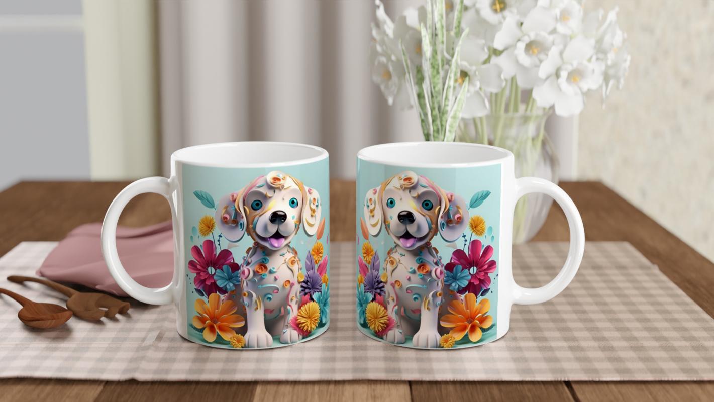 Konfeti%20Desenli%20Neşeli%20Köpek%20Baskılı%20Renkli%20Kupa%20Bardak