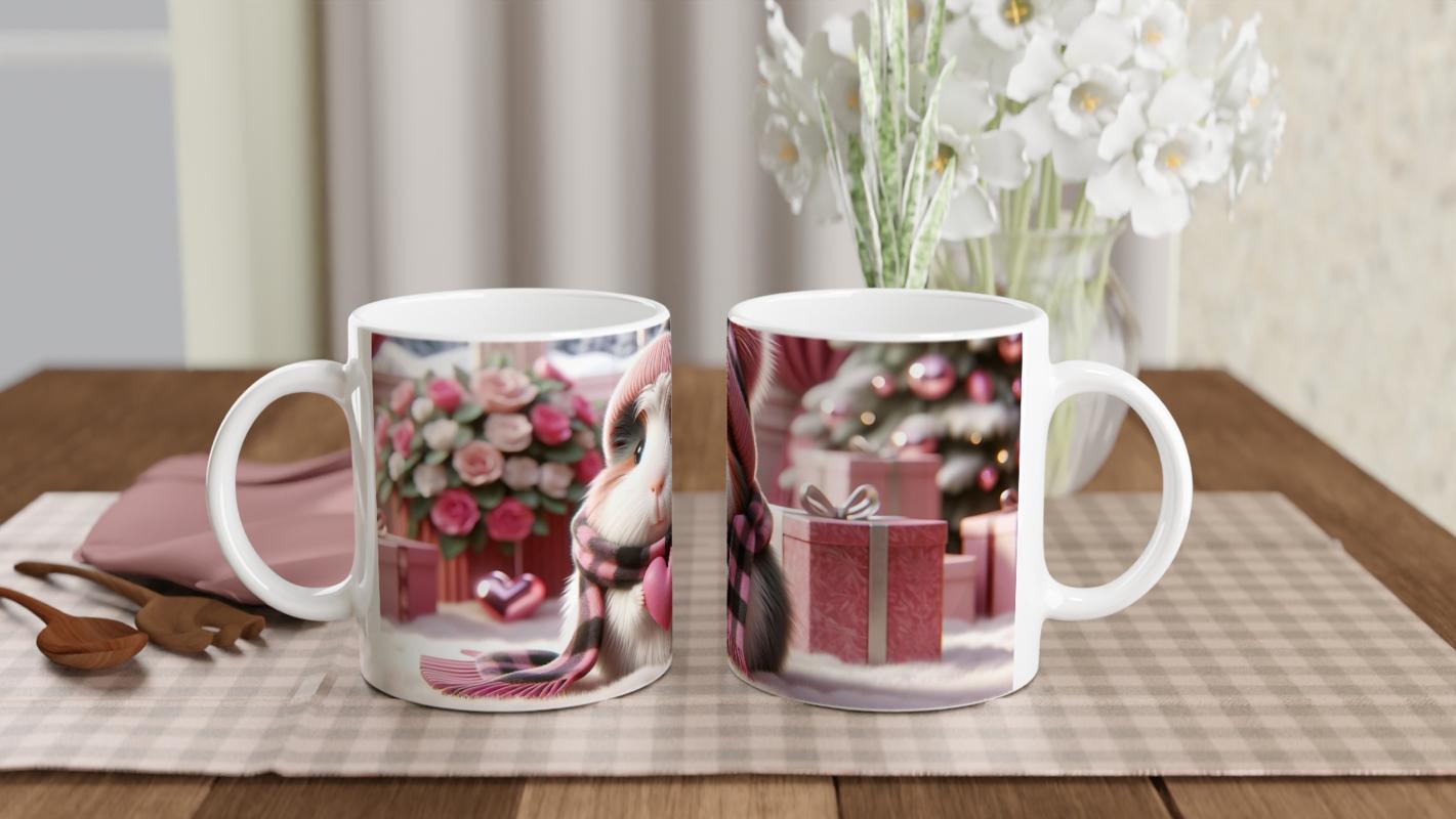 Pembe%20Kalpli%20Şapkalı%20Ginepig%20Temalı%20Baskılı%20Kupa%20Bardak