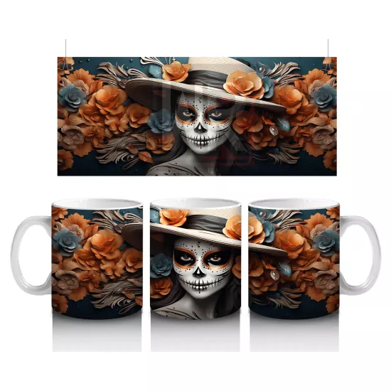 Turuncu Yapraklı Geniş Şapkalı Maskeli Ruh – Hediyelik Kahve Kupası