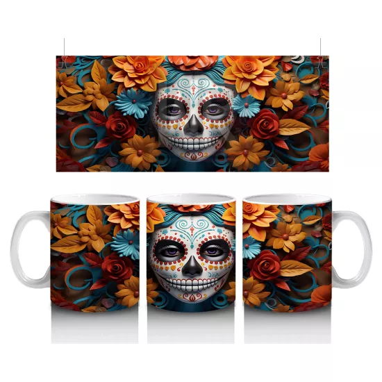 Sarı Güller Arasında Gotik Mavi Bakış – Hediyelik Kahve Kupası