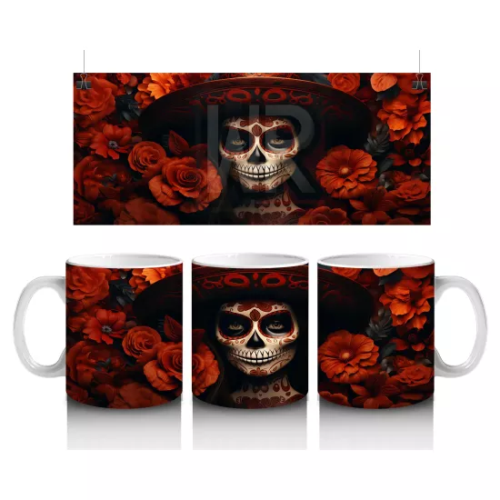 Simsiyah Şapka ve Kırmızı Gül Bahçesi – Hediyelik Kahve Kupası