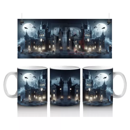 Sisli Ormanda Büyü Ayini Yapan Cadılar Temalı Baskılı Kupa Bardak