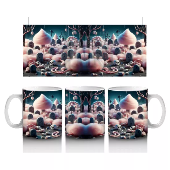 Sevimli Canavarlar ve Balkabaklarıyla Çocuklara Özel Cadılar Bayramı Baskılı Kupa