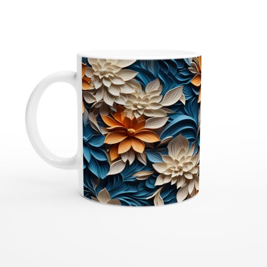 Sonbahar Esintisi Çiçekli Kupa Bardak