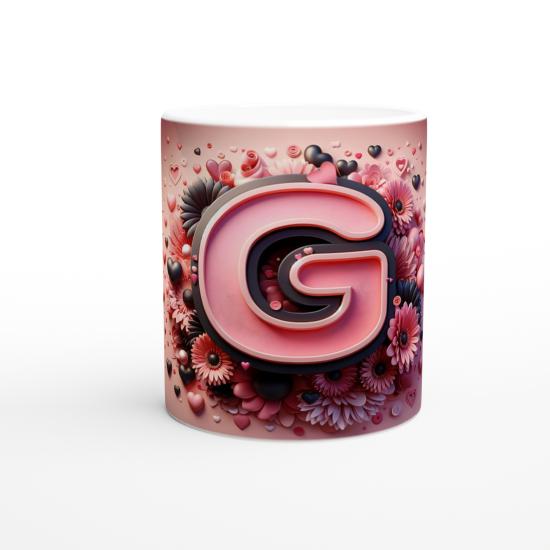 G Harfi Canlı Renkli Harfli Kupa Bardak