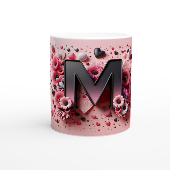 M Harfi Göz Alıcı Alfabe Kupa Bardak