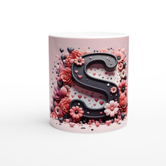 S Harfi Estetik Tasarımlı Kupa Bardak