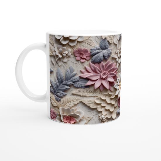 Pudra Baharı Çiçekli Kupa Bardak