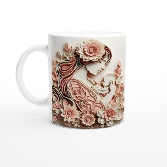 Mom ve Bebek Figürlü Zarif Anneler Günü Kupa Bardak