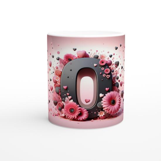 O Harfi Zarif Formlu Harfli Kupa Bardak