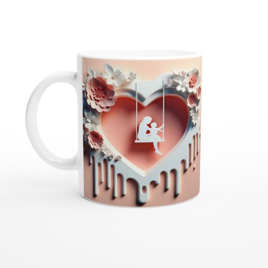 Kalpli Salıncakta Sevgiyle Buluşan Anne Çocuk Kupa Bardak