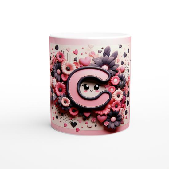 C Harfi Sevimli Alfabe Kupa Bardak