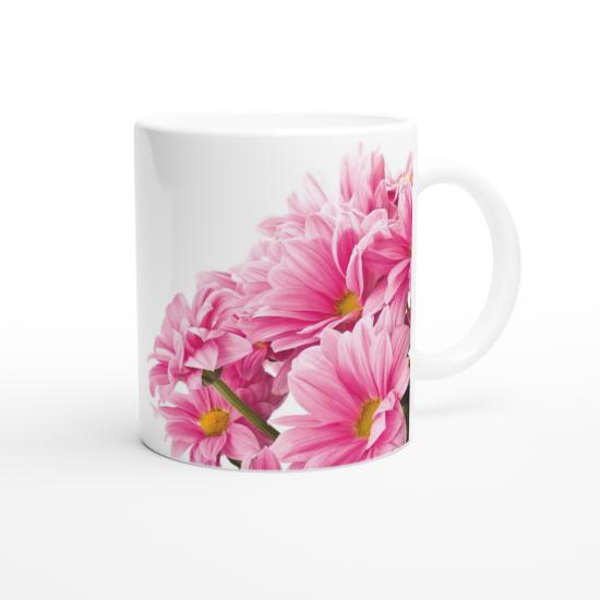 Pembe Papatya Demeti Desenli Kupa Bardak