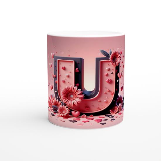 U Harfi Şık Detaylı Kupa Bardak