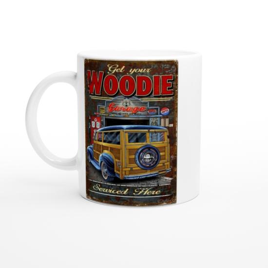 Woodie Garaj Servis Temalı Retro Kupa