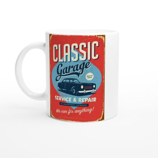 Classic Garage Servis Temalı Retro Kupa Bardak