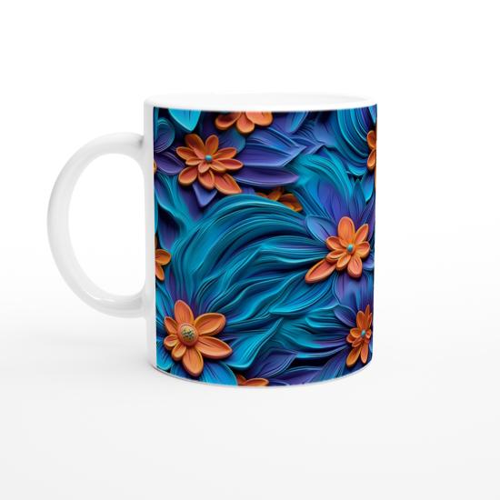 Parlak Tropikal Rüzgarlar Çiçekli Kupa Bardak