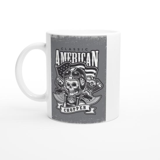 Kafataslı Chopper Ruhlu Amerikan Kupa Bardak
