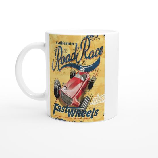 California Yol Yarışı Temalı Retro Kupa Bardak