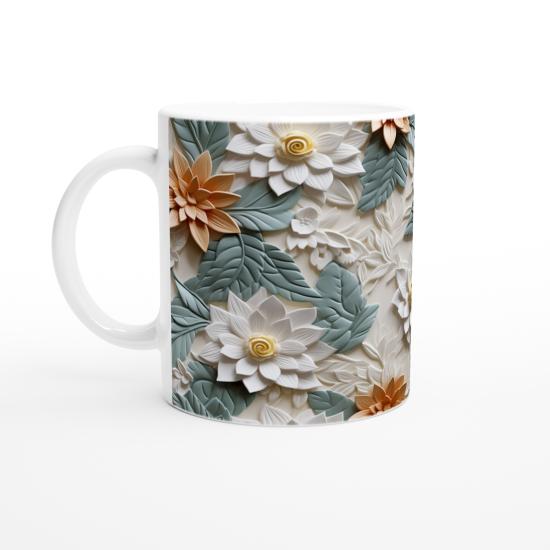 Yeşil Yapraklı Şakayık Bahçesi Kupa Bardak