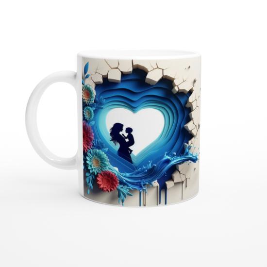 Kırık Kalbin Ortasında Anne ve Evlat Kupa Bardak