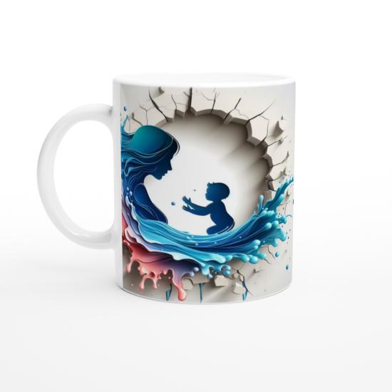 Anneye Akan Sevgi Dalgası Kupa Bardak