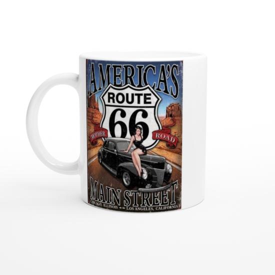 Route 66 Retro Pin-Up Kupa Bardak (2)