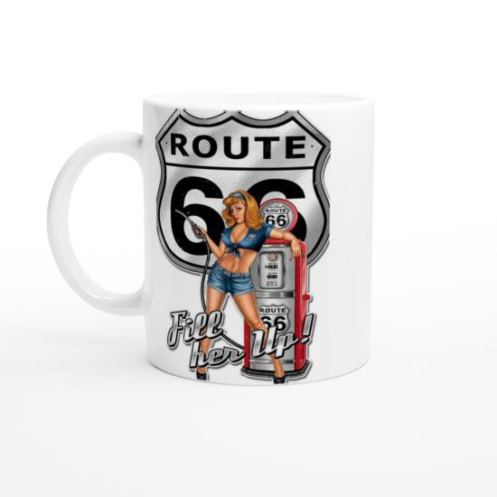 Route 66 Retro Benzinci Kız Kupa