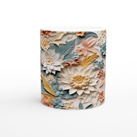 Şeftali Çiçeği Dokunuşlu Kupa Bardak