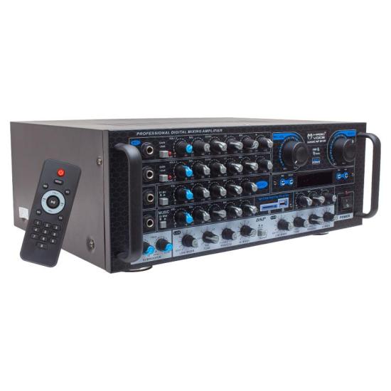 Magicvoice MV-550 2X100w USB/SD/Bluetooth 4 Mikrofon Girişli Stereo Mixer Amfi
