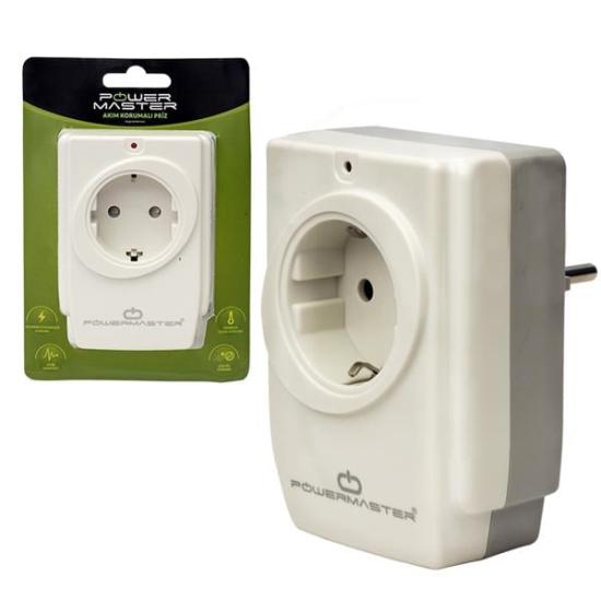 Powermaster PM-18721 16 Amper - 3680 Watt Tekli Çocuk Korumalı 2 USB’lı 1400 Joule Akım Korumalı Priz