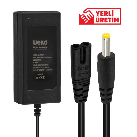 WEKO 19.5 VOLT - 2.31 AMPER 4.5*3.0 UÇLU YERLİ ÜRETİM NOTEBOOK ADAPTÖR