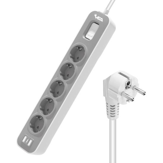 Vea VE-NOVA105 A Class 5’Li Anahtarlı 1.5 Metre Akım Korumalı Priz