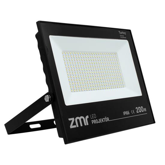 Powermaster PM-22583 200 Watt - 220 Volt Beyaz 6500K IP66 120* Işık Açısı Siyah Slim Kasa Led Projektör