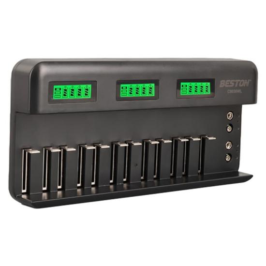 Beston C9036wl AA/AAA/9V/C Boy/Dboy/Ni-Mh/Ni-Cd/9V/Lityum Pil Lcd Ekranlı Hızlı Şarj Cihazı