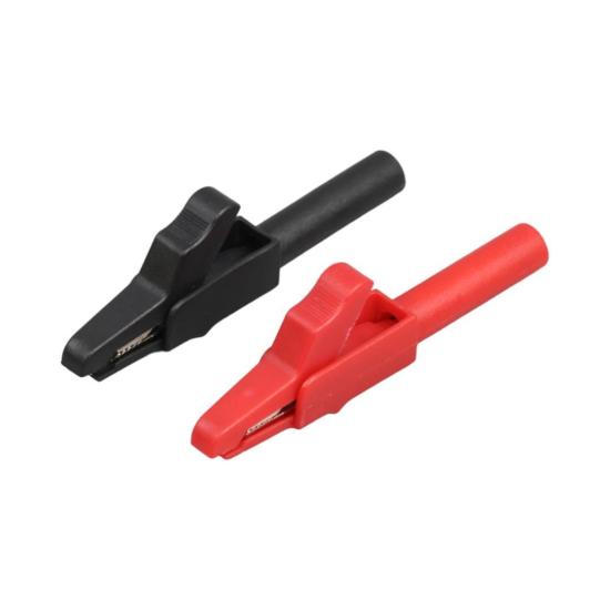 IC-243B 4Mm Banan Jak Girişli Krokodil Catıı (2Li Takım Siyah-Kırmızı)