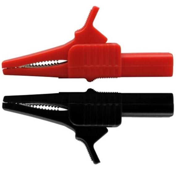 4MM BANAN JAK GİRİŞLİ KROKODİL CATIII (IC-243C) SİYAH+KIRMIZI - 2Lİ