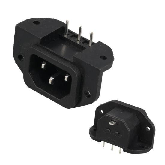 IC-212C C14 Power Soket Erkek Kulaklı 90’C Pcb