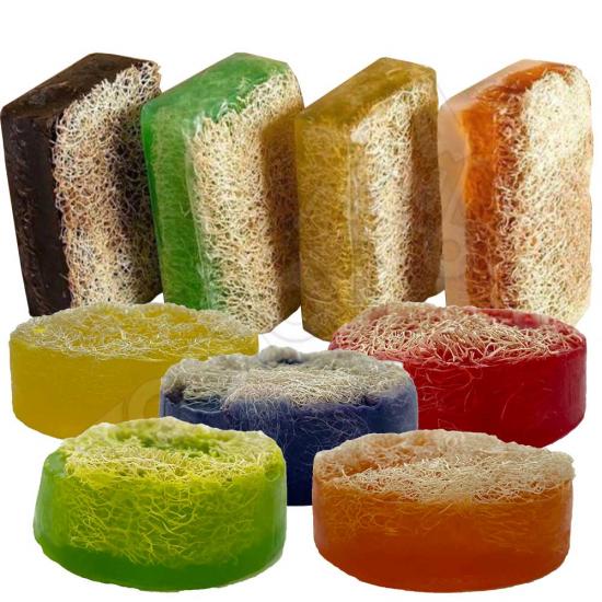 Doğal Kabak Lifli Bitkisel Sabun Yuvarlak 110 Gram Diktörtgen 120 Gram