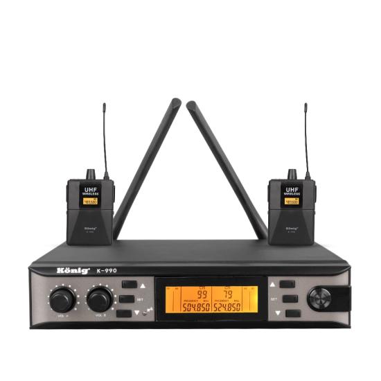 KÖNİG K-990 UHF 2X100 KANAL YAKA - YAKA 2 YAKA KABLOSUZ TELSİZ MİKROFON