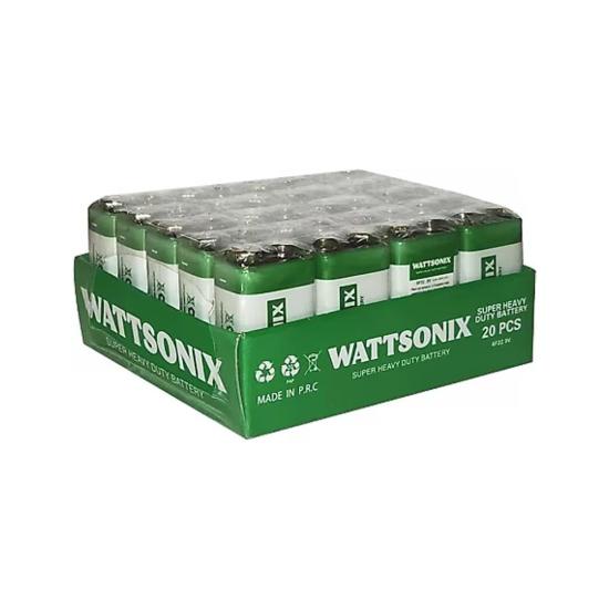 Wattsonix Çinko Karbon 6F22 9 Volt Pil (20’Li Paket)