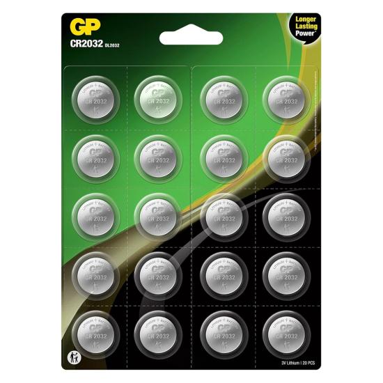 GP CR2032 DL2032 Lityum 20’Li Para Pil (GP CR2032-2CAI20)