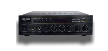 König K-100 USB-SD-Bluetooth Destekli 2 Mik. Giriş 8 Ohm 100/70V 80 Watt Trafolu Anfi
