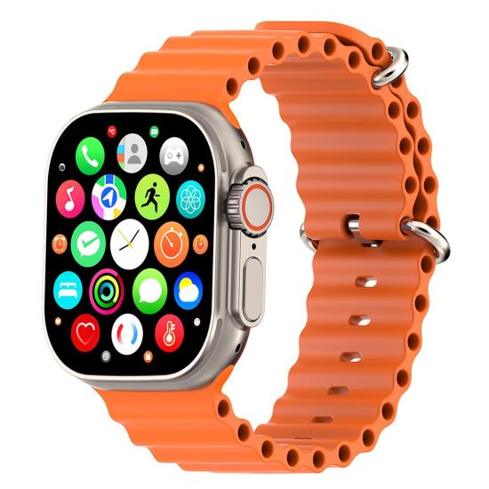 Hytech W69 Watch IOS Ve Android Uyumlu Mactive 2.05 İnç Geniş Ekranlı Turuncu Akıllı Saat