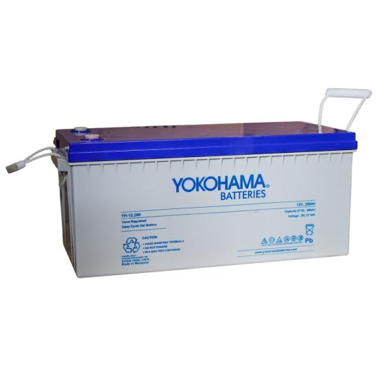 Yokohama YH-27019 12V 200Ah Tam Bakımsız Deep Cycle Jel Akü (532X240x221mm)